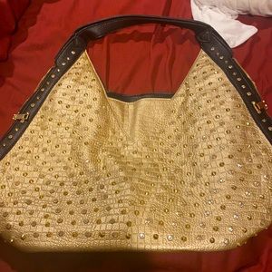 New multi beaded bad with strap to hook on